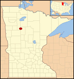 map of Minnesota showing where Itaska State Park is located